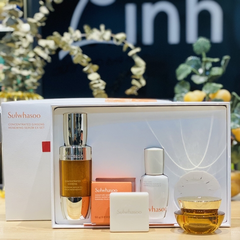 Bộ Tinh Chất Nhân Sâm Cải Thiện Nếp Nhăn, Săn Chắc Da Sulwhasoo Concentrated Ginseng Renewing Serum