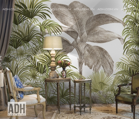 Tranh dán tường Cảnh rừng rậm nhiệt đới Tropical ADH19098376