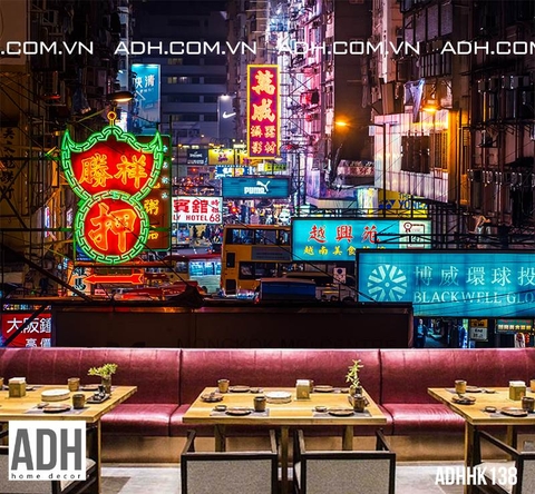 Tranh Dán Tường Đường Phố HongKong ADHHK138