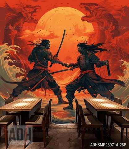 Tranh dán tường Những Chiến Binh SAMURAI