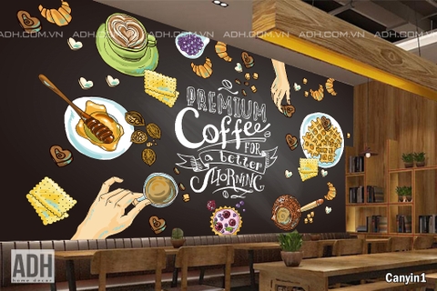 Tranh Dán Tường Quán Cà Phê, Cafe, Coffee