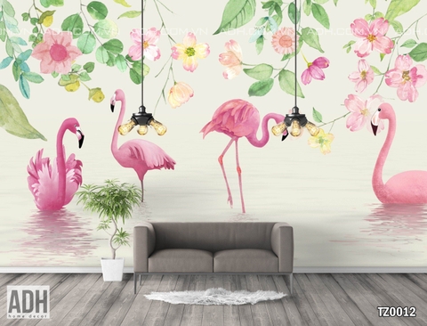 Tranh Dán Tường Flamingo TZ0012