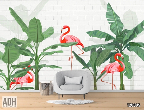 Tranh Dán Tường Flamingo TZ0095