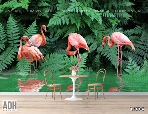 Tranh Dán Tường Flamingo TZ0104