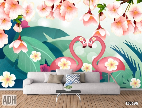 Tranh Dán Tường Flamingo TZ0198