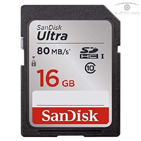 Thẻ nhớ SDXC SanDisk Ultra 16GB tốc độ 80MB/s SDSDUNC-016G-GN6IN