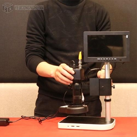 Kính hiển vi kỹ thuật cỡ nhỏ microscope led light kèm màn hình LCD