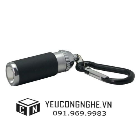 Đèn pin led móc khóa mini đầu tròn