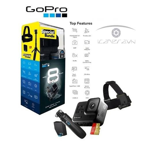 Gopro Hero 8 Black Bundle Holiday chính hãng