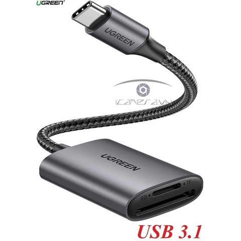 Đầu đọc thẻ SD/TF chuẩn USB 3.1 Ugreen 80888