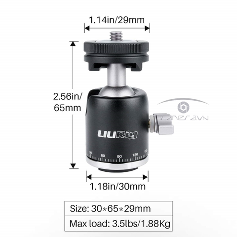 Ball head mini xoay 360 độ - UUrig R001 Ulanzi