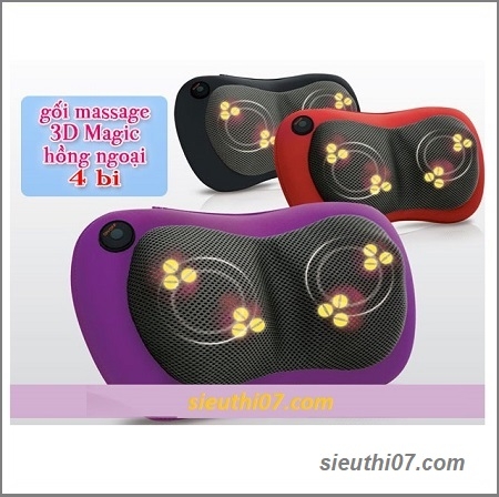 Gối massage hồng ngoại Kazuko 4 bi
