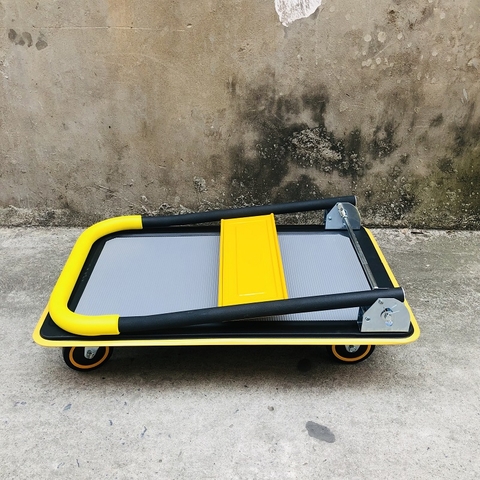 Xe đẩy hàng 4 bánh sàn thép Ninda NV-150