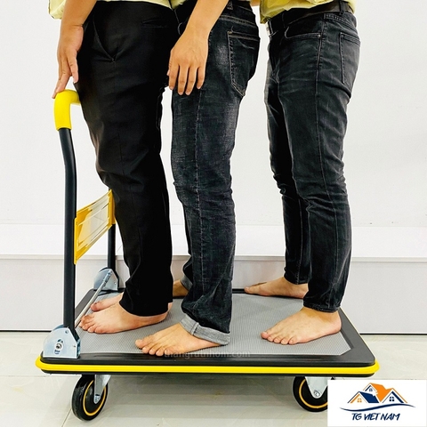 Xe đẩy hàng 4 bánh sàn thép Ninda NV-150