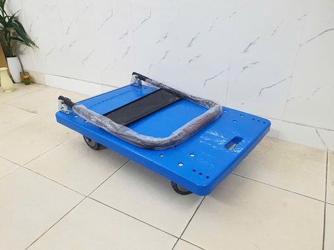Xe đẩy hàng 4 bánh sàn nhựa gấp gọn 200-250kg TS-200N