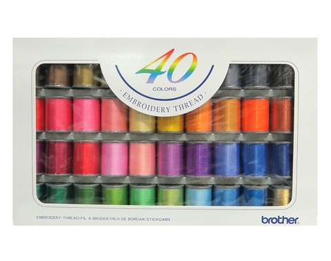 Chỉ thêu 40 màu Brother ETS-40N (Embroidery Thread 40 Color Set)