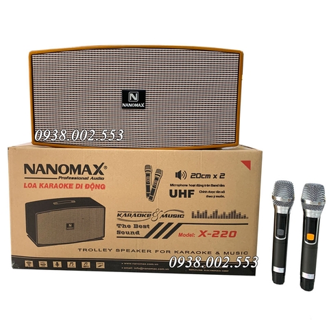 Loa Kéo Karaoke Xách Tay Nanomax X-220 Chính Hãng Cao Cấp