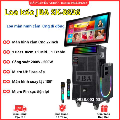 Loa kéo có màn hình cảm ứng JBA SK-8636