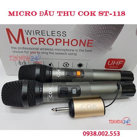 Cặp Micro Karaoke Không Dây COK ST-118