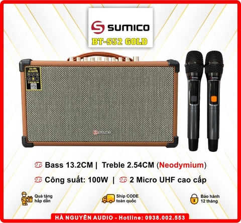 Loa karaoke xách tay Sumico BT-S52 Gold