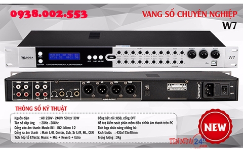 Vang Số Karaoke Chính Hãng BOSA W7