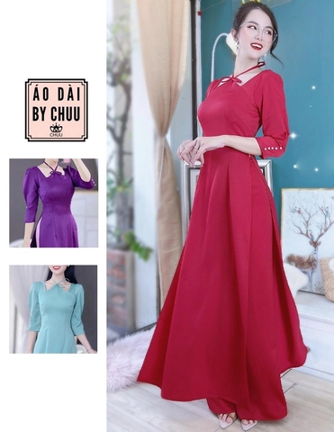 Áo Dài Cổ Yến Tay Ngọc AD8039