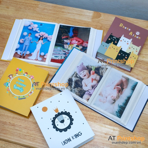 Combo 100 ảnh 10x15 ép Plastic + Album bìa họa tiết