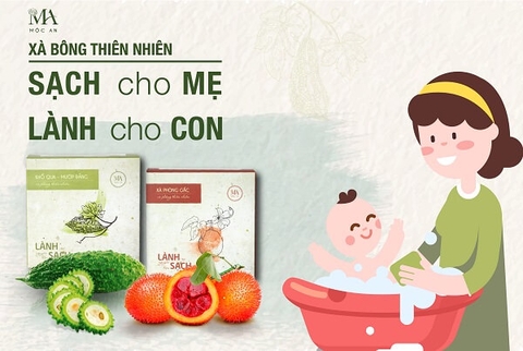 XÀ BÔNG THIÊN NHIÊN MỘC AN - SẠCH CHO MẸ, LÀNH CHO CON