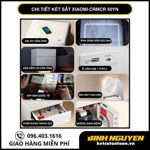 Bảo vệ tối đa với két sắt Xiaomi CRMCR 50YN