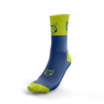 Tất Otso Multisport - BLUE & FLUO YELLOW