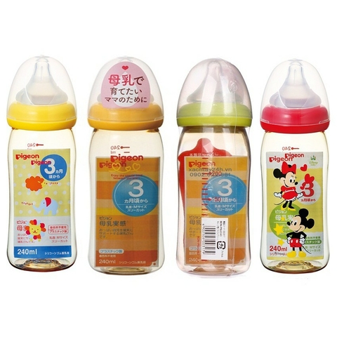 Bình sữa Pigeon nội địa Nhật cổ rộng 240ml