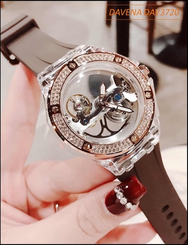 Đồng Hồ Davena Unisex Lộ Máy Cơ Automatic