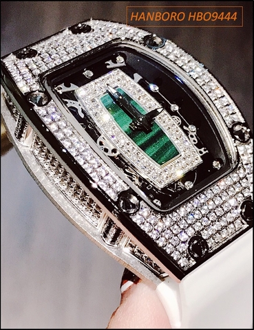 Đồng hồ Nữ Hanboro Phiên Bản Richard Mille Mặt Oval Dây Silicone (36mm)