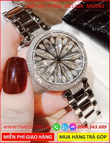 Đồng hồ Nữ Melissa Mặt Bông Hoa Full Đá Pha Lê Swarovski (37mm)