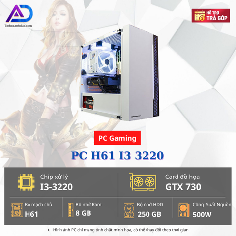 PC GAMING CŨ H61 I3 3220 8GB Gt 730 2Gb