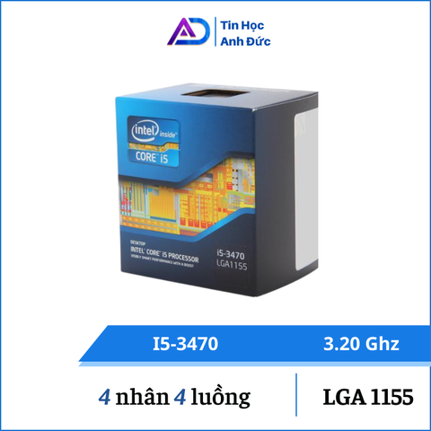 CPU Intel i5 3470 (6M, 3.20GHz, 4 core, 4 Threads)