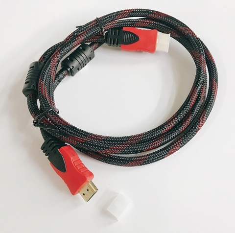 Cáp tín hiệu HDMI 2 đầu mạ vàng 1.5m thân tròn chống nhiễu bọc dù (PC,laptop...)