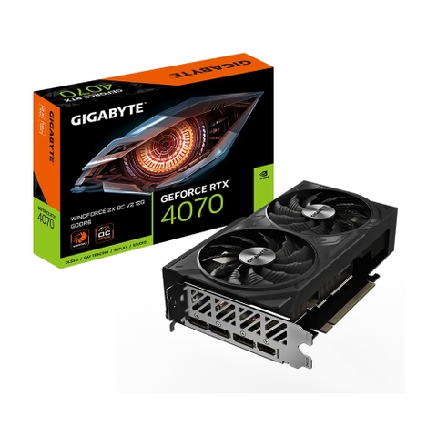 VGA Gigabyte RTX 4070 WINDFORCE 2X OC V2 12GB (N4070WF2OCV2-12GD)