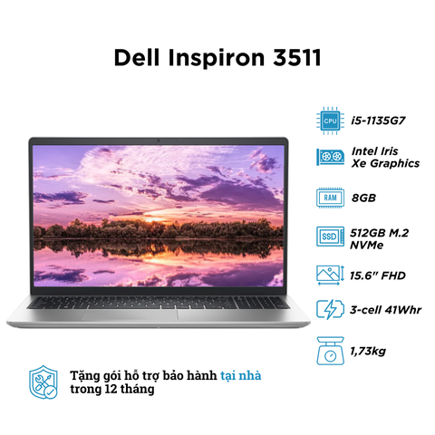 Laptop Dell Inspiron 3511 (i5-1135G7 | RAM 8GB | SSD 512GB | 15.6 Inch FHD)
