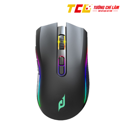 CHUỘT GAMING KHÔNG DÂY EDRA EM624W ĐEN (USB WIRELESS 2.4GHZ/BLUETOOTH/RGB/HUANO SWITCH)