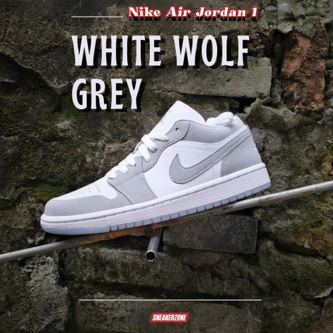 NIKE AIR JORDAN 1 LOW 'WHITE WOLF GREY' - DC0774 105