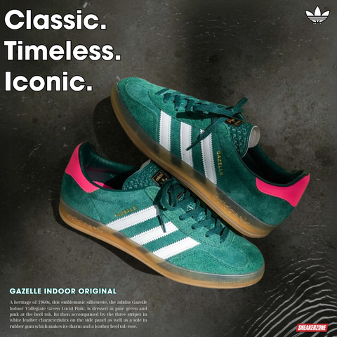 adidas GAZELLE INDOOR 'COLLIGIATE GREEN PINK' - IG5929