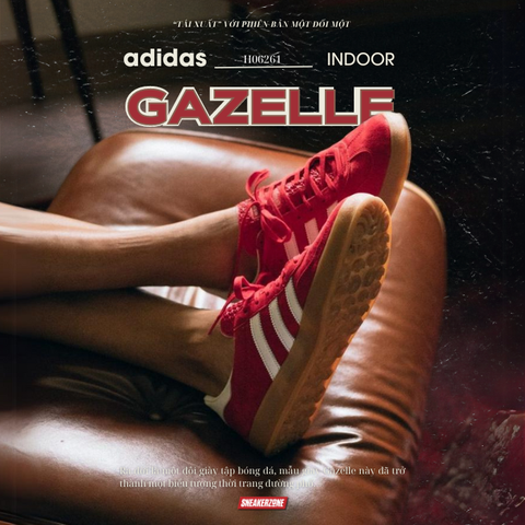 adidas GAZELLE INDOOR 'SCARLET RED WHITE' - H06261