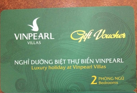 Voucher Vinpearl 2024 - Villas 2 phòng ngủ - ăn 3 bữa - vui chơi VinpearlLand voucher chủ nhà + gửi mã xác nhận qua Email)