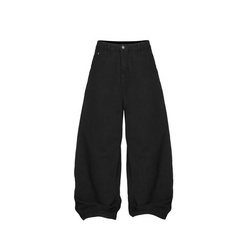 BLACK SMART BAGGY JEANS