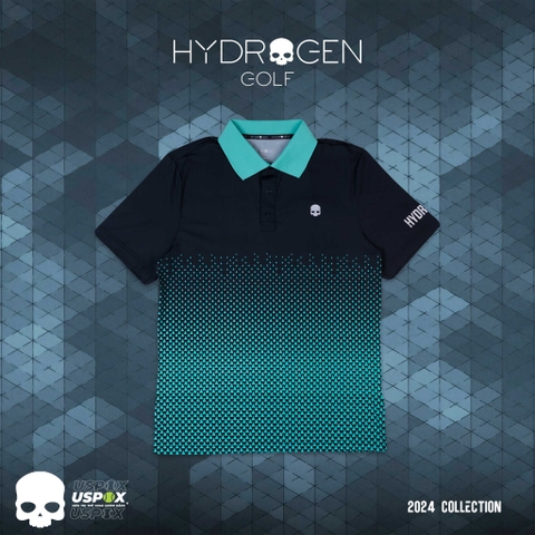 Áo Polo Hydrogen Golf GEOMETRIC DEGRADE’ Black Green 2024