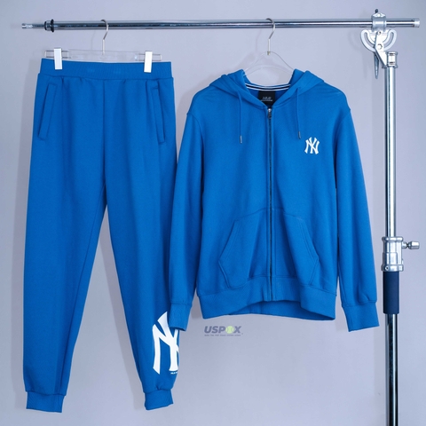 MLB Bộ Hoodie nỉ navy