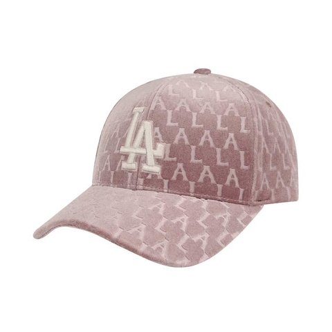 MLB Mũ LA Velvet Mono Pink