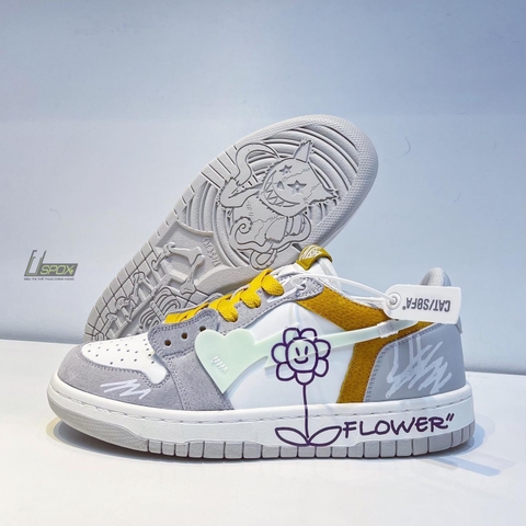 Giày Cat&Sofa Dunk Flower Grey