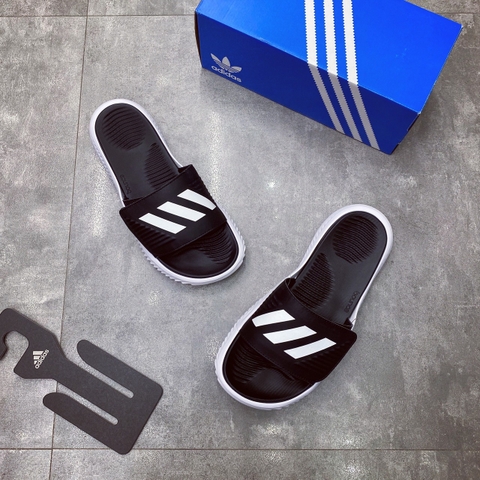 Adidas Alphabounce Slides white black